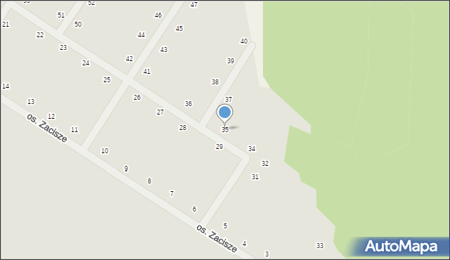 Międzyrzecz, Osiedle Zacisze, 35, mapa Międzyrzecz