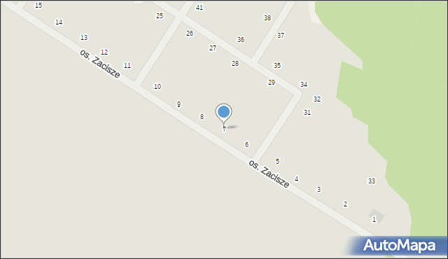 Międzyrzecz, Osiedle Zacisze, 7, mapa Międzyrzecz