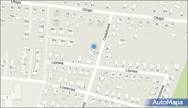 Mielec, Osiedlowa, 2, mapa Mielca