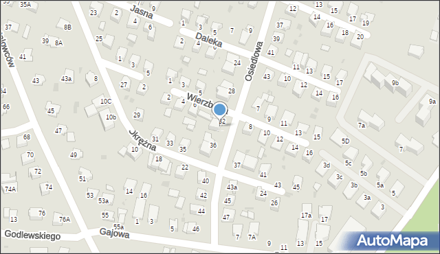 Mielec, Osiedlowa, 34, mapa Mielca