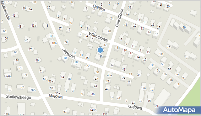 Mielec, Osiedlowa, 38, mapa Mielca