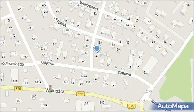 Mielec, Osiedlowa, 47, mapa Mielca