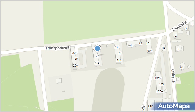 Mierzęcice, Osiedle, 27, mapa Mierzęcice