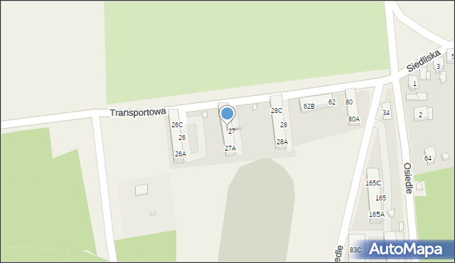 Mierzęcice, Osiedle, 27B, mapa Mierzęcice