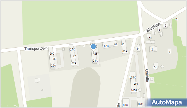 Mierzęcice, Osiedle, 28B, mapa Mierzęcice