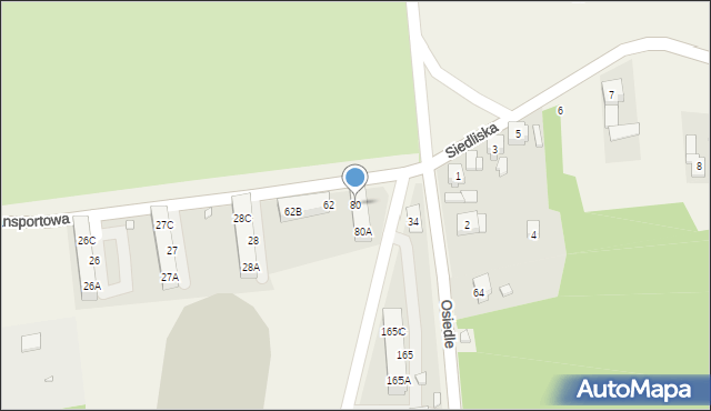 Mierzęcice, Osiedle, 80, mapa Mierzęcice