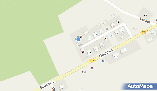 Mierzeszyn, Osiedlowa, 18, mapa Mierzeszyn