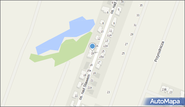 Mierzyn, Osiedle nad Stawem, 14, mapa Mierzyn