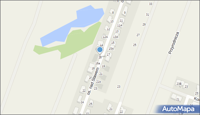 Mierzyn, Osiedle nad Stawem, 16, mapa Mierzyn