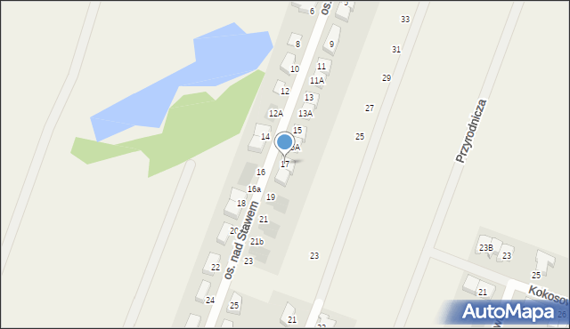 Mierzyn, Osiedle nad Stawem, 17, mapa Mierzyn