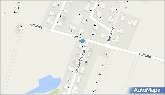 Mierzyn, Osiedle nad Stawem, 2, mapa Mierzyn