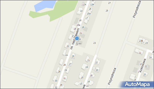 Mierzyn, Osiedle nad Stawem, 23, mapa Mierzyn