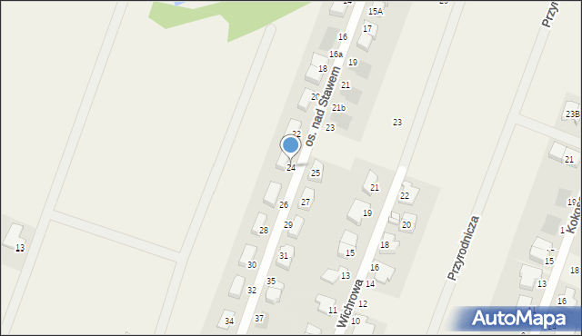 Mierzyn, Osiedle nad Stawem, 24, mapa Mierzyn