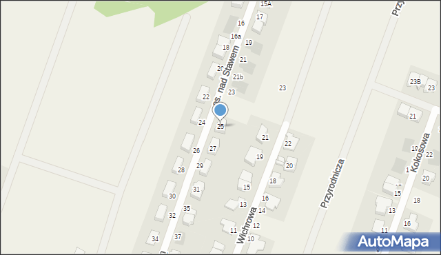Mierzyn, Osiedle nad Stawem, 25, mapa Mierzyn