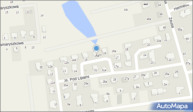 Mierzyn, Osiedle Pod Lipami, 15a, mapa Mierzyn