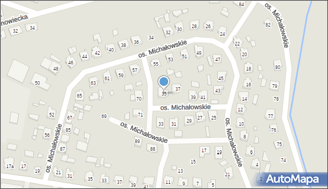 Mieścisko, Osiedle Michałowskie, 35, mapa Mieścisko