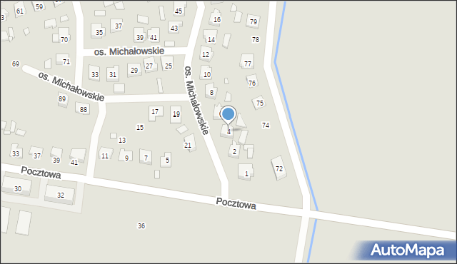 Mieścisko, Osiedle Michałowskie, 4, mapa Mieścisko