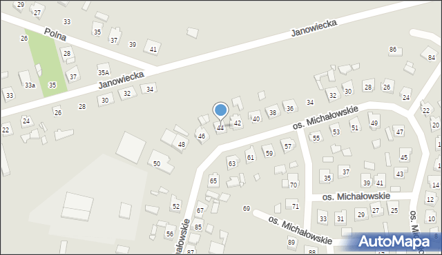 Mieścisko, Osiedle Michałowskie, 44, mapa Mieścisko