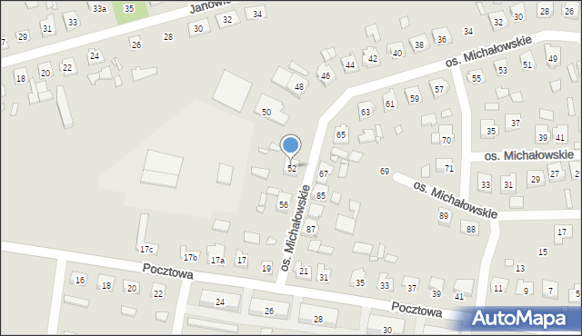 Mieścisko, Osiedle Michałowskie, 52, mapa Mieścisko