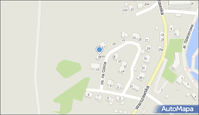 Mikołajki, Osiedle na Górce, 15, mapa Mikołajki