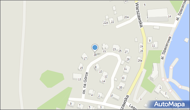 Mikołajki, Osiedle na Górce, 19, mapa Mikołajki