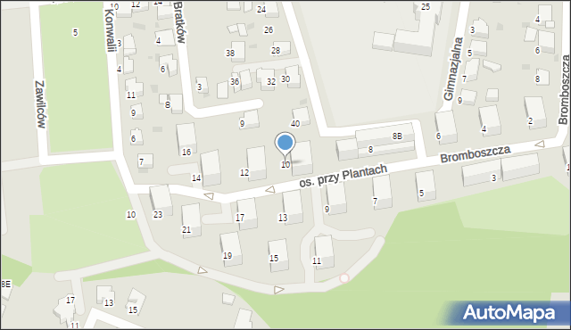 Mikołów, Osiedle przy Plantach, 10, mapa Mikołów
