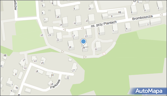 Mikołów, Osiedle przy Plantach, 15, mapa Mikołów