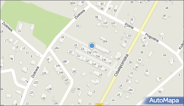 Mikołów, Oświęcimska, 23f, mapa Mikołów