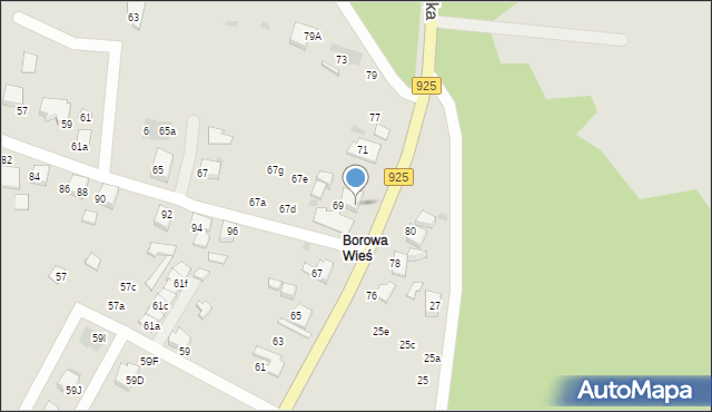 Mikołów, Oświęcimska, 69A, mapa Mikołów