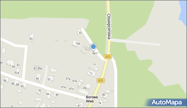 Mikołów, Oświęcimska, 79, mapa Mikołów