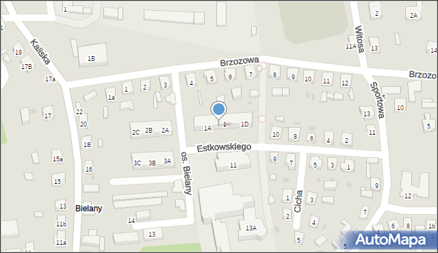 Mikstat, Osiedle Bielany, 1B, mapa Mikstat