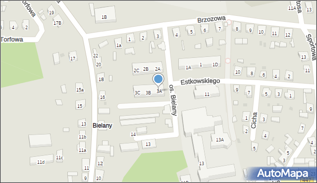 Mikstat, Osiedle Bielany, 3A, mapa Mikstat