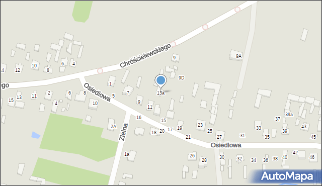 Mińsk Mazowiecki, Osiedlowa, 13a, mapa Mińsk Mazowiecki