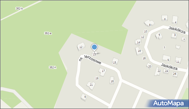 Mirosławiec, Osiedle Wrzosowe, 13, mapa Mirosławiec
