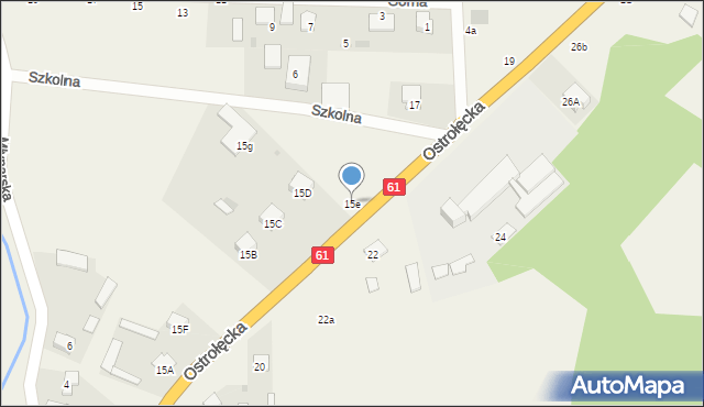 Młynarze, Ostrołęcka, 15e, mapa Młynarze