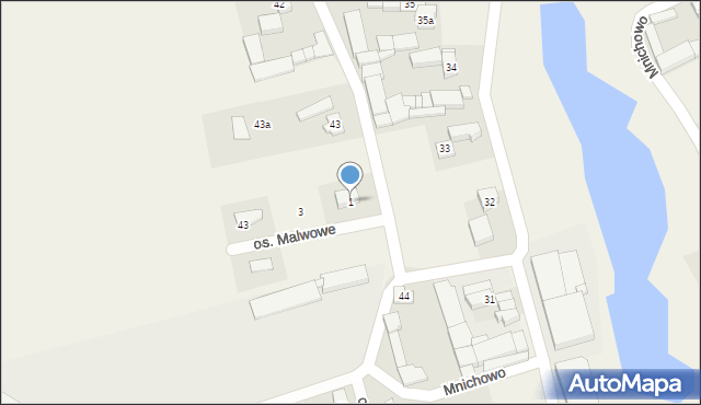Mnichowo, Osiedle Malwowe, 1, mapa Mnichowo