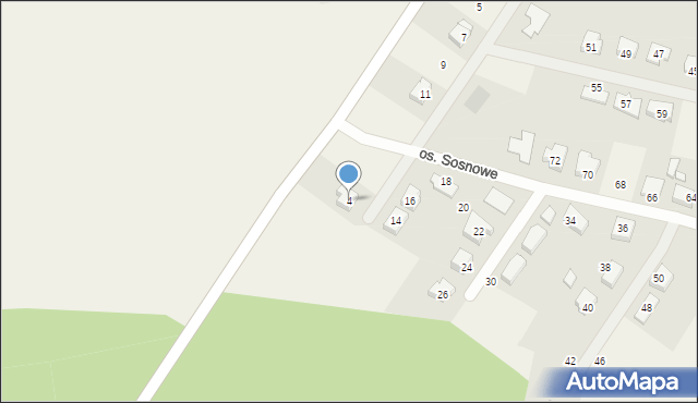 Mnichowo, Osiedle Sosnowe, 4, mapa Mnichowo
