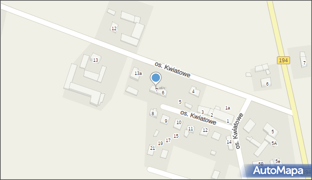 Modliszewo, Osiedle Kwiatowe, 7, mapa Modliszewo