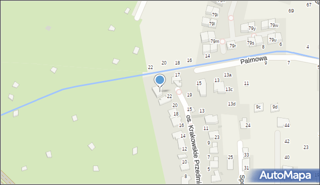 Modlniczka, Osiedle Krakowskie Przedmieście, 30, mapa Modlniczka