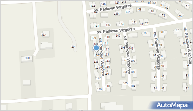 Mogilany, Osiedle Parkowe Wzgórze, 126, mapa Mogilany