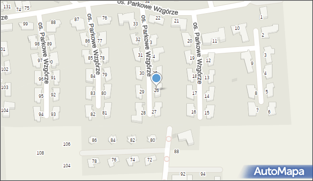Mogilany, Osiedle Parkowe Wzgórze, 26, mapa Mogilany