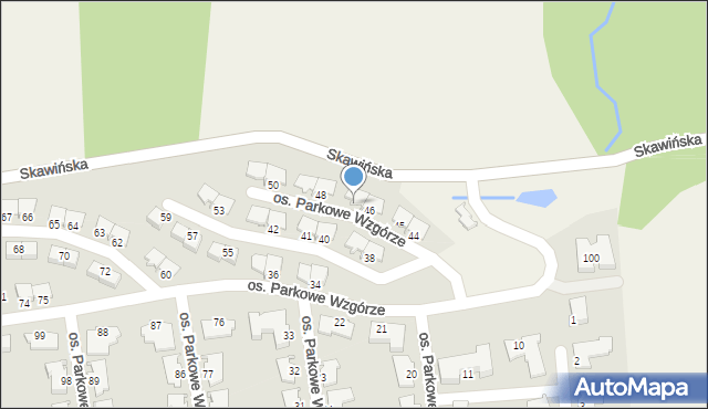 Mogilany, Osiedle Parkowe Wzgórze, 47, mapa Mogilany