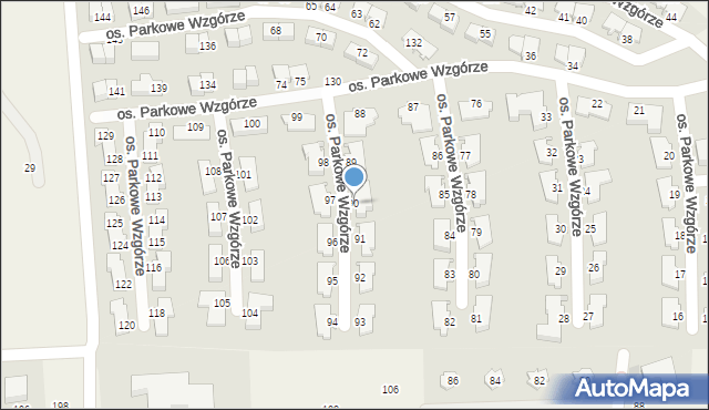 Mogilany, Osiedle Parkowe Wzgórze, 90, mapa Mogilany