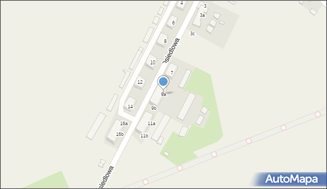 Mojęcice, Osiedlowa, 9a, mapa Mojęcice
