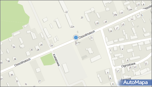 Mokobody, Ossolińskich, 23, mapa Mokobody