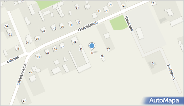 Mokobody, Ossolińskich, 31, mapa Mokobody