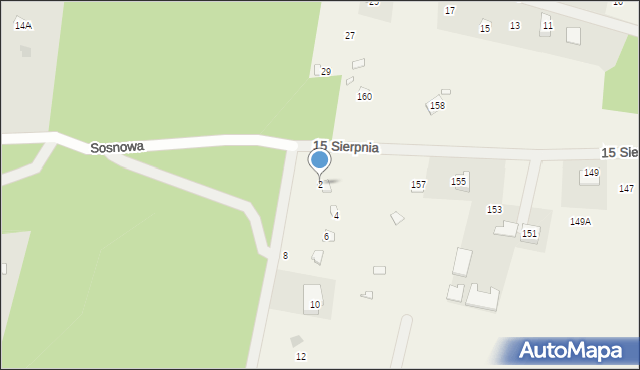 Mokre, Osiedle Pod Lasem, 2, mapa Mokre