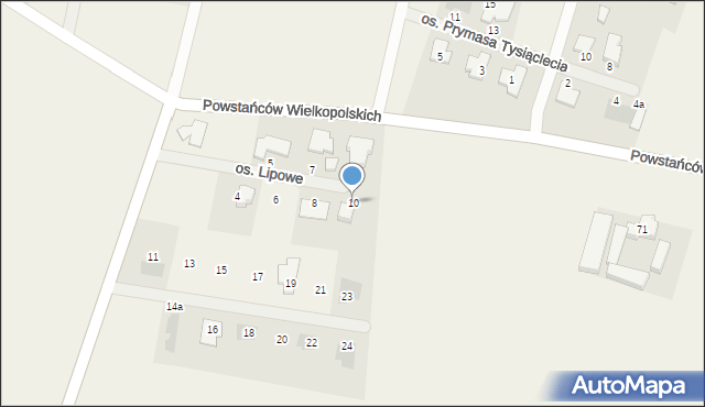 Mórkowo, Osiedle Lipowe, 10, mapa Mórkowo