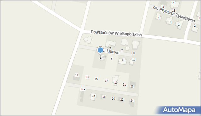 Mórkowo, Osiedle Lipowe, 4, mapa Mórkowo