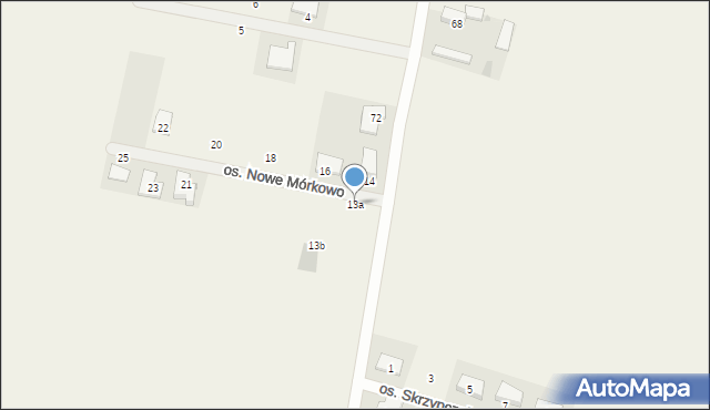 Mórkowo, Osiedle Nowe Mórkowo, 13a, mapa Mórkowo